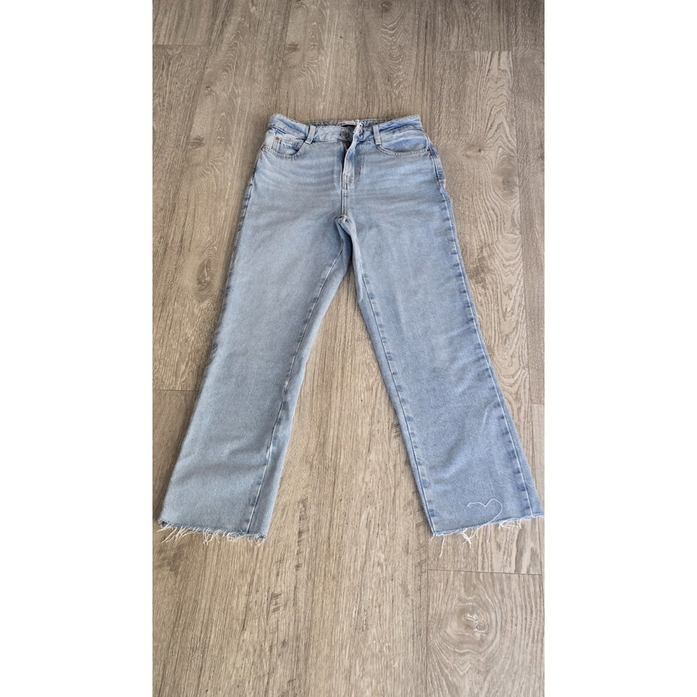 Zara Women's Blue Jeans USA Size 4 (EUR36) High Rise Straight Leg